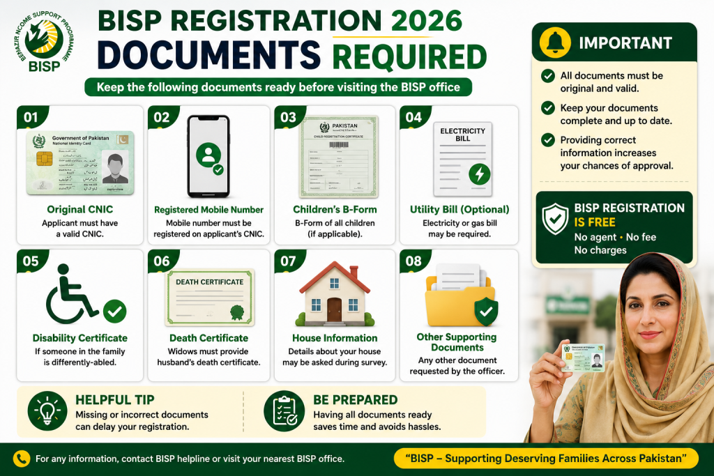 BISP registration document checklist 2026