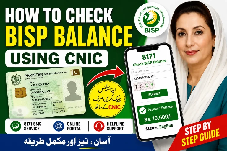 How to check BISP balance with CNIC